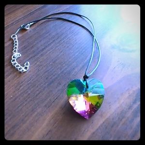 Super cute rainbow heart choker ❤